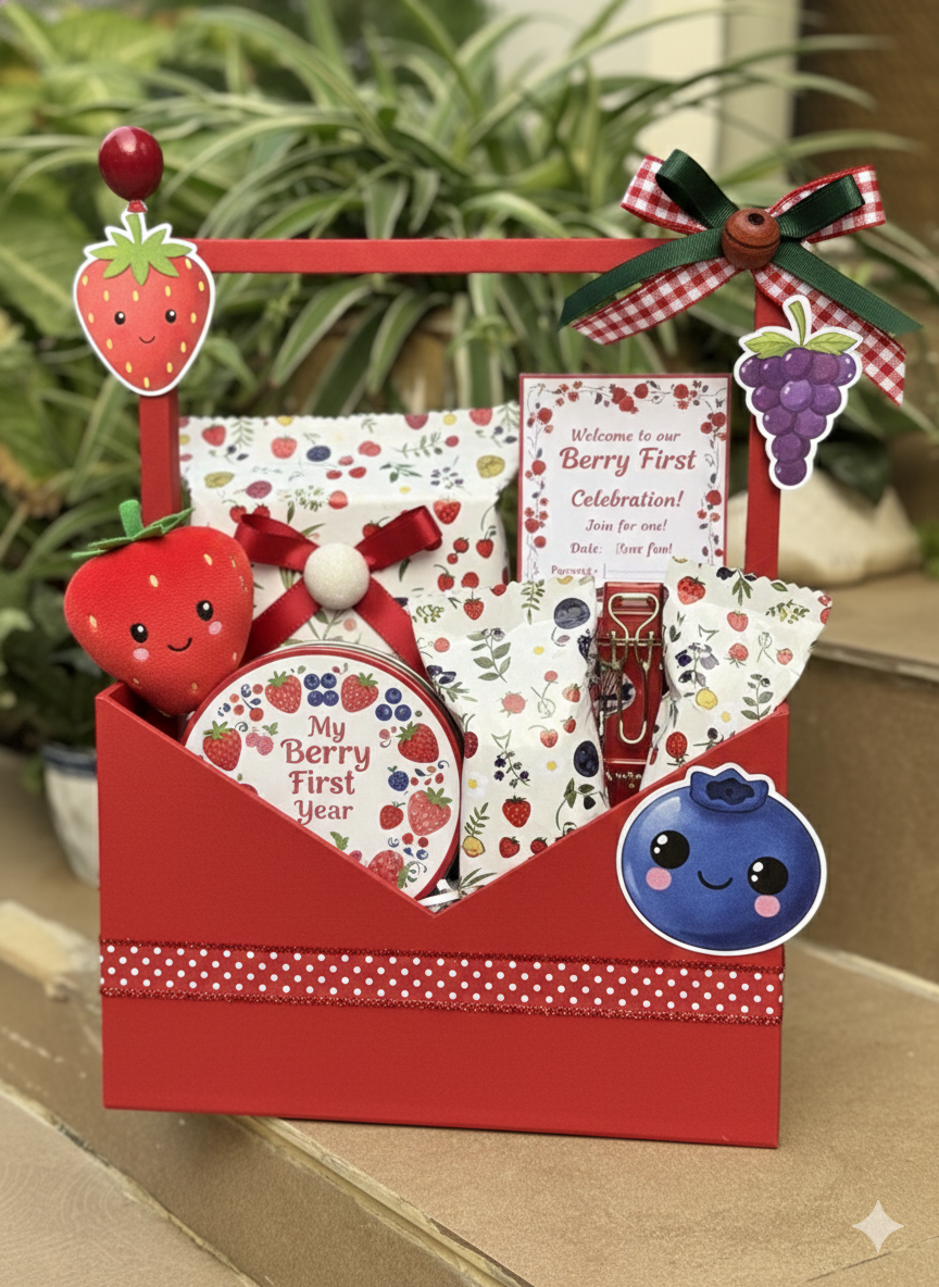 Custom First Birthday Theme Hamper – "Berry First"
