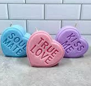 Heart Shape Candle of Love – Set of 3 (7 × 7 × 2.5 cm)